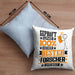 Forscher Geschenk Lustiger Spruch für Forscher Geschenkidee Bester Forscher Der WeltKissen mit Füllung 40x40 (Grau) Blau Trendation