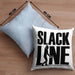 Lustige Kissen mit Füllung 40x40 für Slackliner Geschenk Slackline (Grau) Blau Trendation