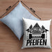 Orgel Kissen mit Füllung 40x40 Geschenkidee für Orgelspieler Geschenk Lustiger Spruch Nur Pfeifen (Grau) Blau Trendation