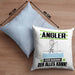 Angler Kissen mit Füllung 40x40 Geschenk für Angler Der Mann Der Alles Kann Geschenkidee zum Geburtstag (Grau) Blau Trendation