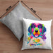 Golden Retriever Besitzer Farbe Love Kissen mit Füllung 40x40 Geschenk Lustiger Spruch Geschenkidee Golden Retriever Besitzerin (Grau) Grau Trendation