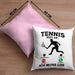 Tennis Kissen mit Füllung 40x40 Geschenk Lustige Kissen mit Füllung 40x40 Tennisfans - Geschenkidee Tennisspieler Ruft An (Grau) Rosa Trendation