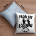 Auto Liebhaber Kissen mit Füllung 40x40 Geschenk für Driften Männer Geschenkidee Problem und Lösung Drifter (Grau) Blau Trendation