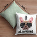 Nö Einfach Nö Kissen mit Füllung 40x40 Geschenk für Mops-Besitzer für Freundin Sarkasmus Humor (Grau) Grün Trendation