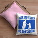 Lustige Motorrad-Kissen mit Füllung 40x40 für Vater und Sohn Geschenk zum Vatertag Wie Der Vater So Der Sohn (Grau) Rosa Trendation