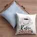 Kaffee Dealer Kissen mit Füllung 40x40 Geschenk für Barista Geburtstag Spruch Geschenkidee Kaffeeverkäufer (Grau) Blau Trendation