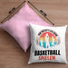 Mädchen Basketballspielerin Geschenkidee Kissen mit Füllung 40x40 Frauen Basketball (Grau) Rosa Trendation