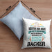 Bäcker Kissen mit Füllung 40x40 mit Spruch Geschenkidee Bäckerin Geschenk Männer Frauen (Grau) Blau Trendation