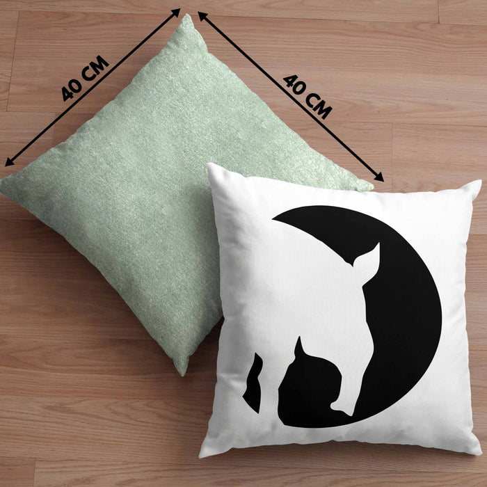 Lustige Tapir Kissen mit Füllung 40x40 Geschenk Tapir Liebhaber Grafik (Grau) Grün Trendation