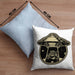 Waschbär Geschenk Kissen mit Füllung 40x40 Ufo Alien Waschbär-Liebhaber Geschenkdidee (Grau) Blau Trendation
