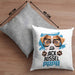 Jack Russell Papa Besitzer Kissen mit Füllung 40x40 Geschenk Lustiger Spruch Geschenkidee Jack Russell Liebhaber (Grau) Grau Trendation