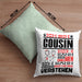 Cousin Geschenk Kaffee-Kissen mit Füllung 40x40 Geschenkidee für Cousin Ich Bin Cousin Ich Kann Es Dir Erklären Jedoch Nicht Für Dich Verstehen Spruch Lustig (Grau) Grün Trendation