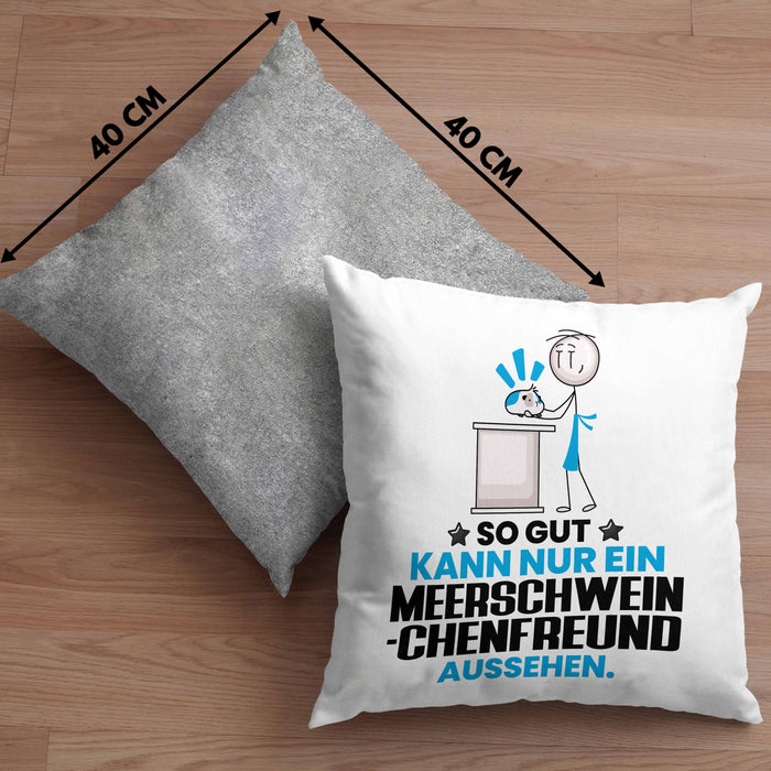 Meerschweinchenfreund Geschenk Kissen mit Füllung 40x40 So Gut Kann Nur Ein Meerschweinchenfreund Aussehen Geschenkidee (Grau) Grau Trendation