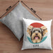 Yorkie Besitzer Kissen mit Füllung 40x40 Geschenk Lustiger Spruch Geschenkidee Yorkie Mama Papa (Grau) Grau Trendation
