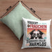 Border Collies Besitzerin Frauchen Kissen mit Füllung 40x40 Geschenk Lustiger Spruch Geschenkidee Vorsicht Vor Dem Frauchen (Grau) Grün Trendation
