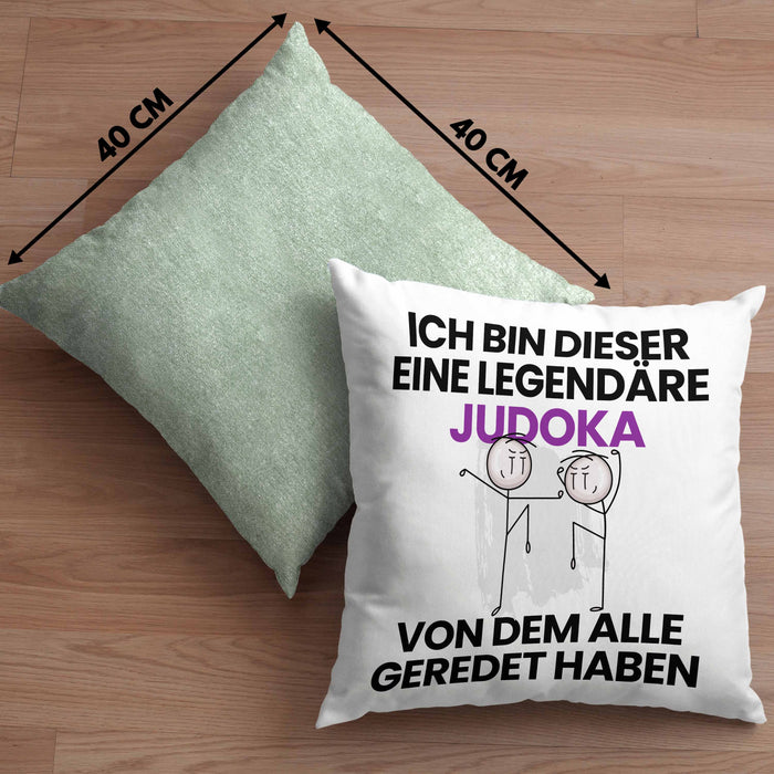 Judoka Geschenk Kissen mit Füllung 40x40 Lustige Geschenkidee Geburtstag für Judoka Ich Bin Dieser Legendäre Judoka Von Dem Alle Geredet Haben (Grau) Grün Trendation