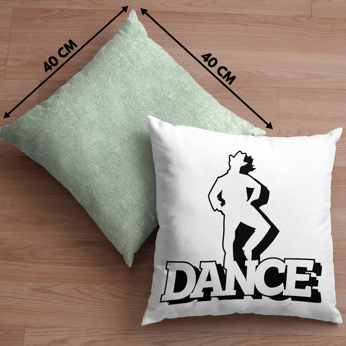 Lustige Tänzer Kissen mit Füllung 40x40 Geschenk für Tänzer und Tänzerinnen "Dance" (Grau) Grün Trendation