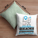 Geocacher Geschenk Kissen mit Füllung 40x40 Ich Bin Geocacher Aber Sag Doch Einfach Superheld Lustige Geschenkdiee für Geocacher (Grau) Grün Trendation