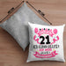21. Geburtstag Geschenk Kissen mit Füllung 40x40 Frauen Mädchen Geschenkidee Endlich 21 Ich Kann Alles Ich Weiß Alles Ähm Mama (Grau) Grau Trendation