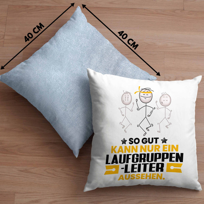 Laufgruppenleiter Geschenk Kissen mit Füllung 40x40 So Gut Kann Nur Ein Laufgruppenleiter Aussehen Geschenkidee (Grau) Blau Trendation