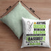 Bassist Geschenk Kissen mit Füllung 40x40 Lustiger Spruch Erheben Sie Sich Der Bassist Betritt den Raum (Grau) Grün Trendation