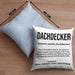 Dachdecker Geschenk Kissen mit Füllung 40x40 Lustig Mann Männer Zubehör Geschenkidee Dachdecker-Meister (Grau) Blau Trendation