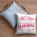 Flamingo Gang Kissen mit Füllung 40x40 Geschenkidee Pinke Flamingos JGA (Grau) Blau Trendation