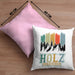 Holz Versteher Kissen mit Füllung 40x40 Geschenk Holzarbeiter Geschenkidee Waldarbeiter Schreiner (Grau) Rosa Trendation