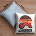 Ackerdemiker Kissen mit Füllung 40x40 Geschenk für Landwirt Geschenkidee Bauer Landwirtin Bauernhof Acker (Grau) Blau Trendation