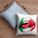 Italien Kissen mit Füllung 40x40 Geschenk Lippen Italiener Geschenkidee Sprüche (Grau) Blau Trendation