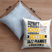 Jazz-Pianist Geschenk Lustiger Spruch für Jazz-Pianist Geschenkidee Bester Jazz-Pianist Der WeltKissen mit Füllung 40x40 (Grau) Blau Trendation
