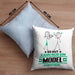 Model Geschenk Kissen mit Füllung 40x40 So Gut Kann Nur Ein Model Aussehen Geschenkidee (Grau) Blau Trendation