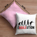 Boule Kissen mit Füllung 40x40 Geschenk Ebouleution Pétanque Boule-Spieler Geschenkidee Spruch (Grau) Rosa Trendation