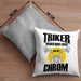 Triker Kissen mit Füllung 40x40 Geschenk Lustiger Spruch Triker Werden Nicht Grau Das Ist Chrom Geschenkidee Geburtstag (Grau) Grau Trendation