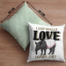 Lustige Tapir Kissen mit Füllung 40x40 Geschenk Tapir Liebhaber (Grau) Grün Trendation