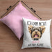 Yorkie Besitzer Kissen mit Füllung 40x40 Geschenk Lustiger Spruch Geschenkidee Ich Kann Nicht Mein Yorkie Hat Nein Gesagt (Grau) Rosa Trendation