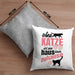 Katze Kissen mit Füllung 40x40 Katzenbesitzer Geschenk Katzen Geschenkidee Lustige Kissen mit Füllung 40x40 mit Spruch Kater Katzenmama (Grau) Grau Trendation