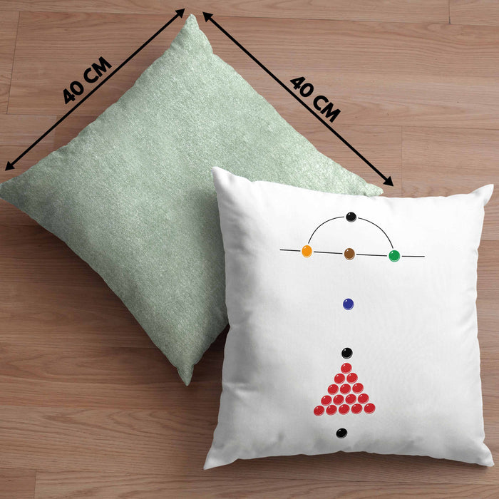 Billard Pool Kissen mit Füllung 40x40 Geschenk Queu Geschenkidee Spruch Grafik Plan (Grau) Grün Trendation