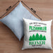 Pilzsammler Geschenk Kissen mit Füllung 40x40 Pilze Sammeln Geschenkidee Pilzsucher Pilzliebhaber Lustig (Grau) Blau Trendation