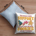 Lustige Kissen mit Füllung 40x40 Technischer Support "Ich bin hier, um Ihre Cookies zu entfernen" Geschenk für Tech-Enthusiasten (Grau) Blau Trendation