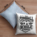 Fussballer Kissen mit Füllung 40x40 Geschenk Fussballspieler Geschenkidee Zum Fussball Spielen Geboren Zur Schule Gezwungen (Grau) Blau Trendation