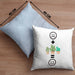 Pflanzen Kissen mit Füllung 40x40 Geschenk für Pflanzen-Liebhaber Grüner Daumen Geburtstag Lustige Geschenkidee :( + Pflanzen+ = :) (Grau) Blau Trendation