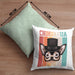 Chihuahua Besitzer Kissen mit Füllung 40x40 Geschenk Lustiger Spruch Geschenkidee Retro Vinatge Chihuahua (Grau) Grün Trendation