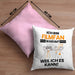 Filmfan Geschenk Kissen mit Füllung 40x40 Lustiger Spruch Ich Bin Filmfan Warum Weil Ich Es Kann Geschenkidee Bester Filmfan Geburtstag (Grau) Rosa Trendation