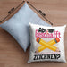 Abi Geschafft Abitur Prüfung Bestanden Kissen mit Füllung 40x40 Geschenk Kann Ich Jetzt Weiter Zeichnen Malen Künstlerin Künstler Geschenkidee (Grau) Blau Trendation