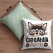 Chihuahua Papa Besitzer Kissen mit Füllung 40x40 Geschenk Lustiger Spruch Geschenkidee Chihuahua Liebhaber (Grau) Grün Trendation