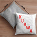 Kurwa Kissen mit Füllung 40x40 Polen Polska (Grau) Grau Trendation
