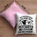 Dachdecker Kissen mit Füllung 40x40 Geschenk Lustiger Spruch Als Dachdecker Bin Ich Sowas Wie ein Psychiater Ich Behebe Dachschäden (Grau) Rosa Trendation