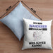 Wandern Geschenk Kissen mit Füllung 40x40 Lustiger Spruch Ich Bin Wandern Warum Weil Ich Es Kann Geschenkidee Bester Wandern Geburtstag (Grau) Blau Trendation