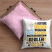 Segler Geschenk Kissen mit Füllung 40x40 Lustiger Spruch Erheben Sie Sich Der Segler Betritt den Raum (Grau) Rosa Trendation